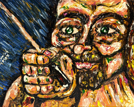 Music Poster. Naked Ivan Fyodorovich self-portrait as a Conductor (Print from Acrylic Original Painting), Ivan Fyodorovich