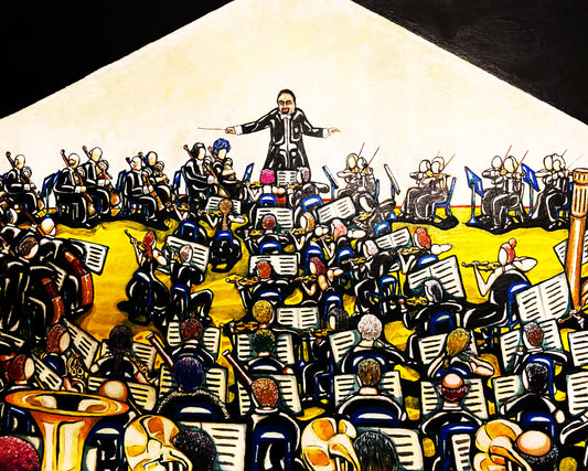 Music Poster. Painting of a classical music philharmonic opera orchestra. (Print from Acrylic Original Painting). Ivan Fyodorovich