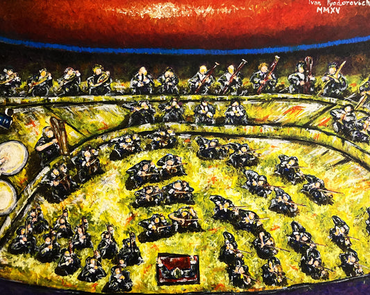 Music Poster. Painting of a classical music symphony opera orchestra. (Print from Acrylic Original Painting). Ivan Fyodorovich