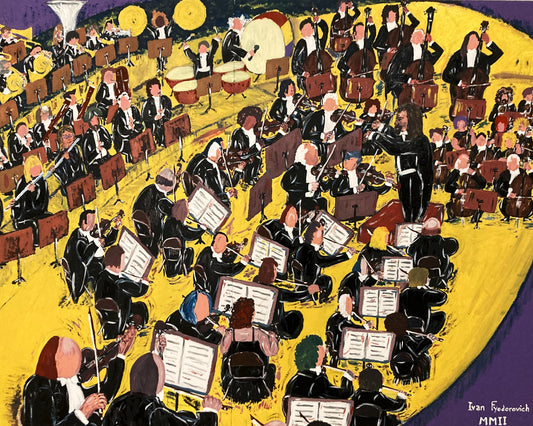 Music Poster. Classical Music Diverse Symphony Orchestra. (Print from Acrylic Original Painting). Ivan Fyodorovich