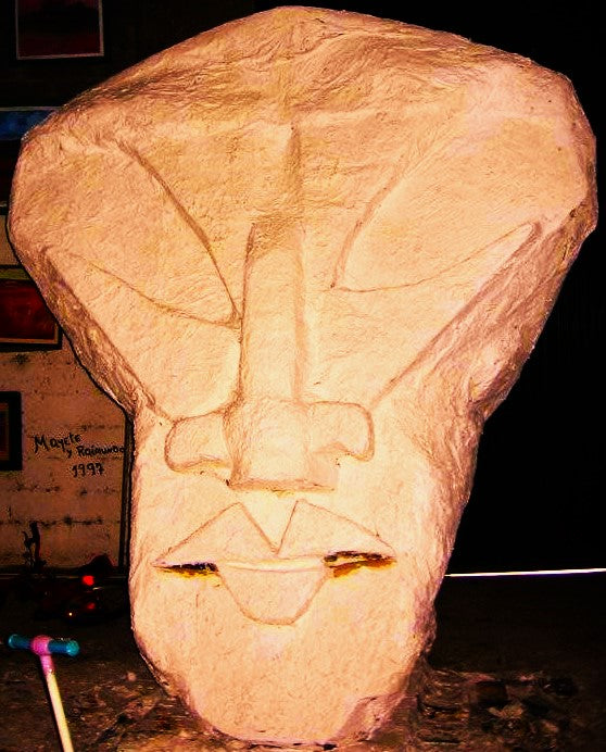 Head of Brahma made out of recycled polystyrene. Ivan Fyodorovich