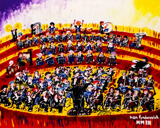 Music Poster. Symphony Orchestra Painting. (Print from Acrylic Original Painting). Ivan Fyodorovich