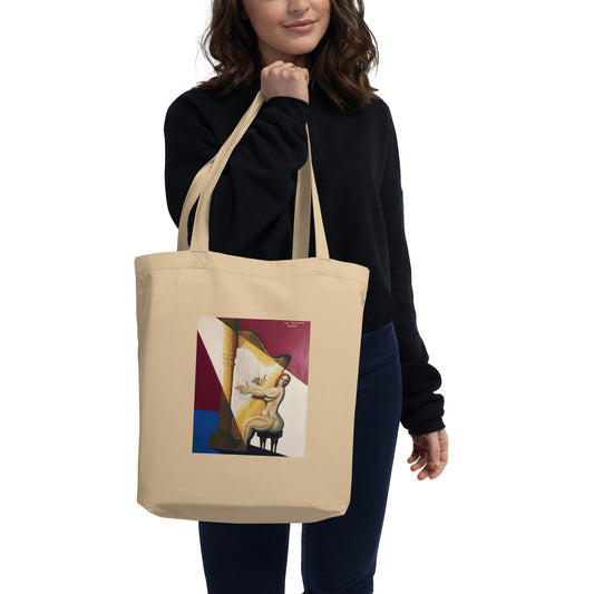 Eco Tote Bag. Naked Harp Player Portrait (Print from Acrylic Original Painting) Ivan Fyodorovich