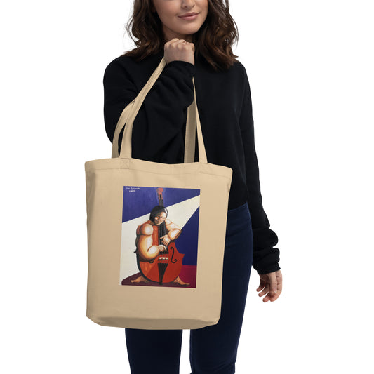 Eco Tote Bag with Naked Trombone Player (Print from Acrylic Original Painting) Ivan Fyodorovich
