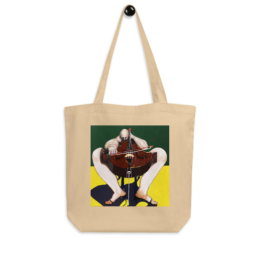 Eco Tote Bag with Naked Cellist (Print from Acrylic Original Painting) Ivan Fyodorovich