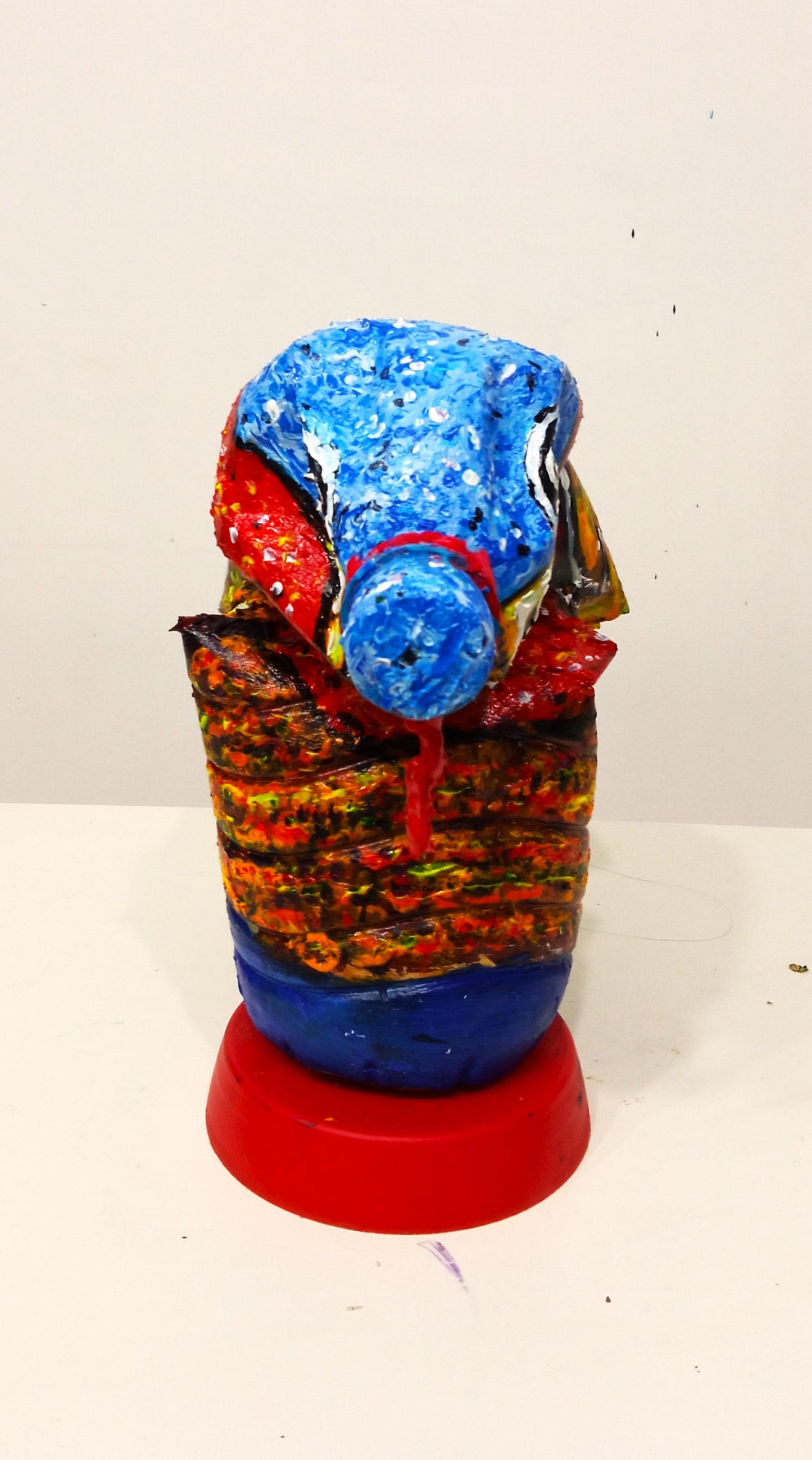 Turkey Figurine (Head Bowing) Created out of Recycled Plastic Bottles . [Recycled Art]