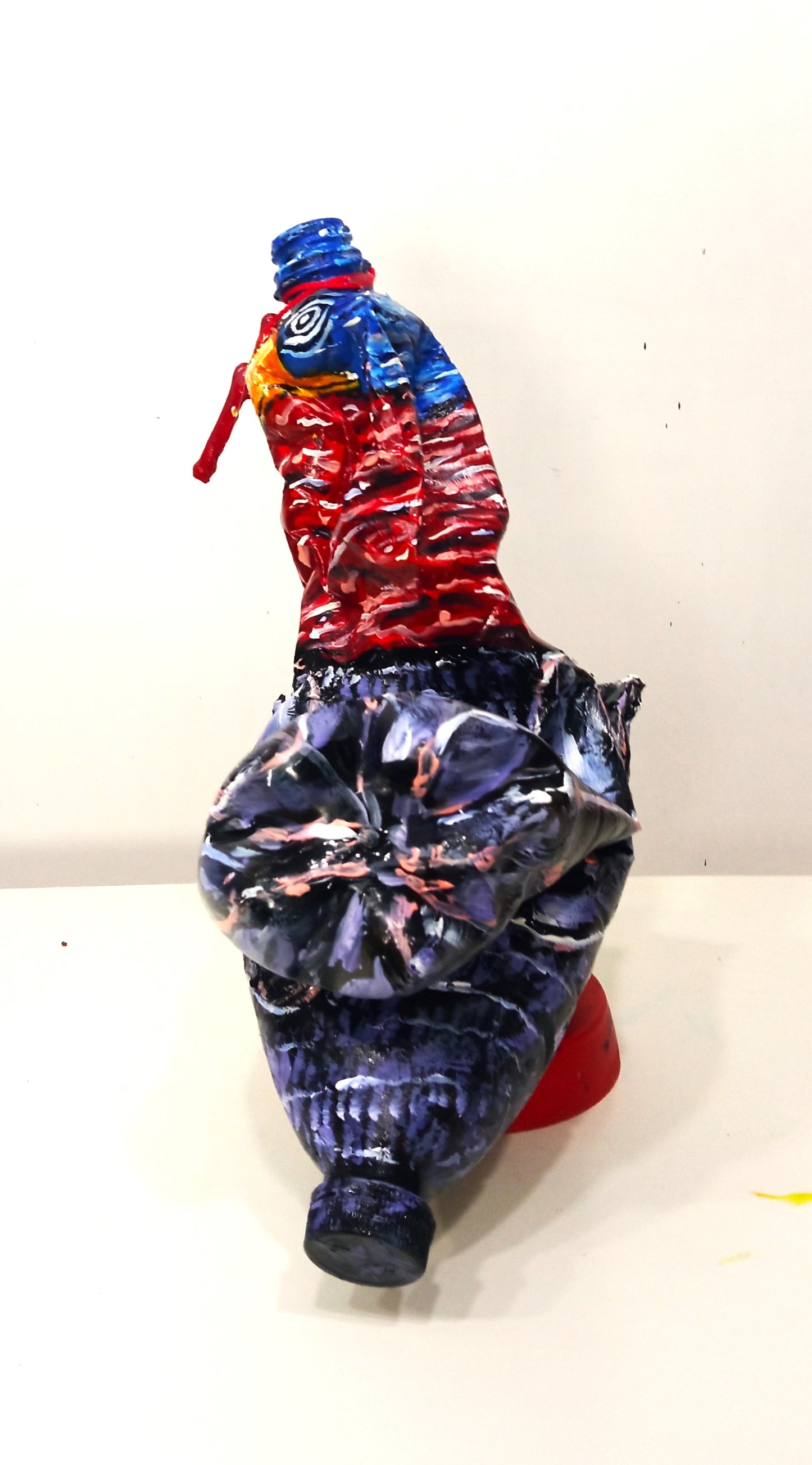 Turkey Figurine (Cautious) Created out of Recycled Plastic Bottles . [Recycled Art]