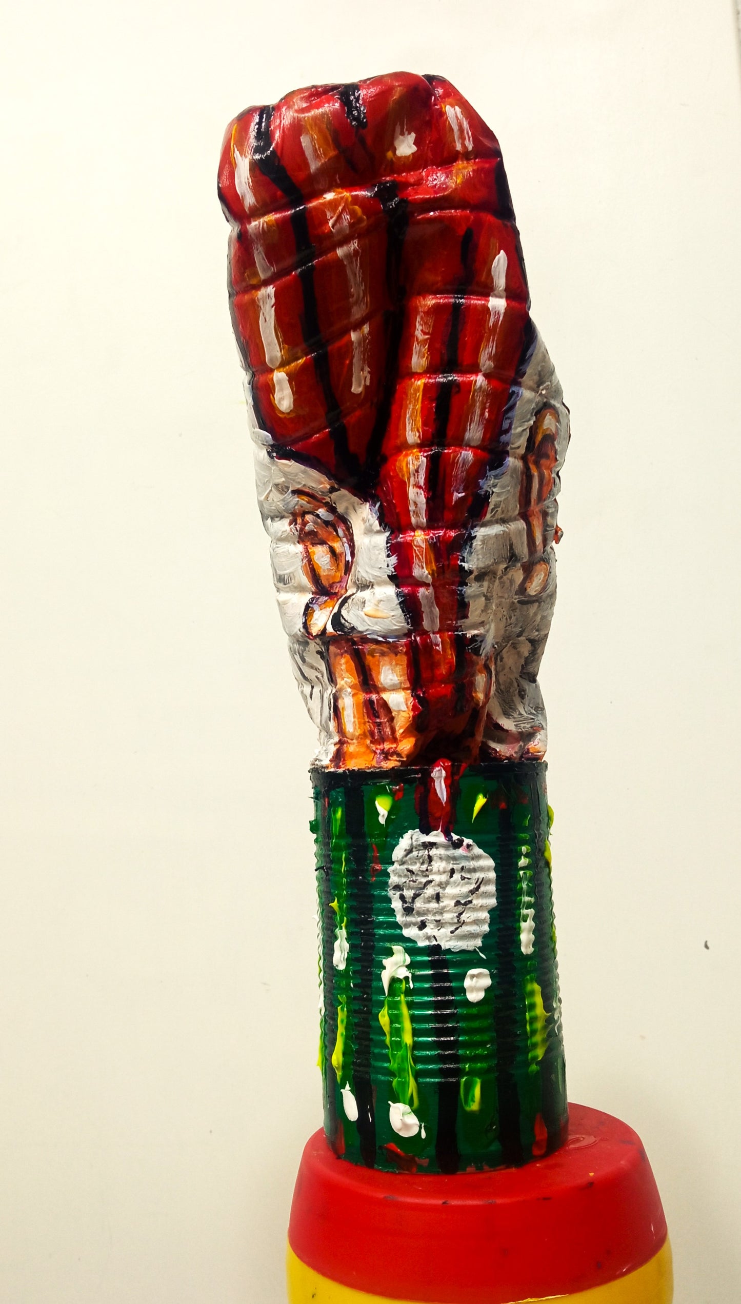 Copy of Tall Black Santa Claus Figurine Created out of Recycled  Plastic Bottles. [Recycled Art] Ivan Fyodorovich